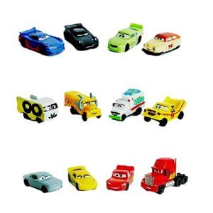 Cars Lightning McQueen 12 New Rubber Toy Figures Birthday Cake Toppers